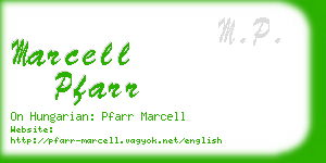 marcell pfarr business card